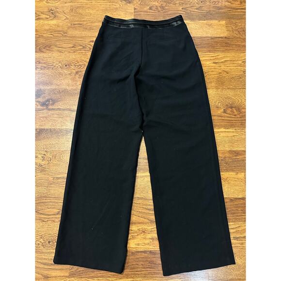 WAYF x Madeleine Women's Reverie Satin Waist Wide Leg Pants - Black - Sz Medium - Picture 2 of 7